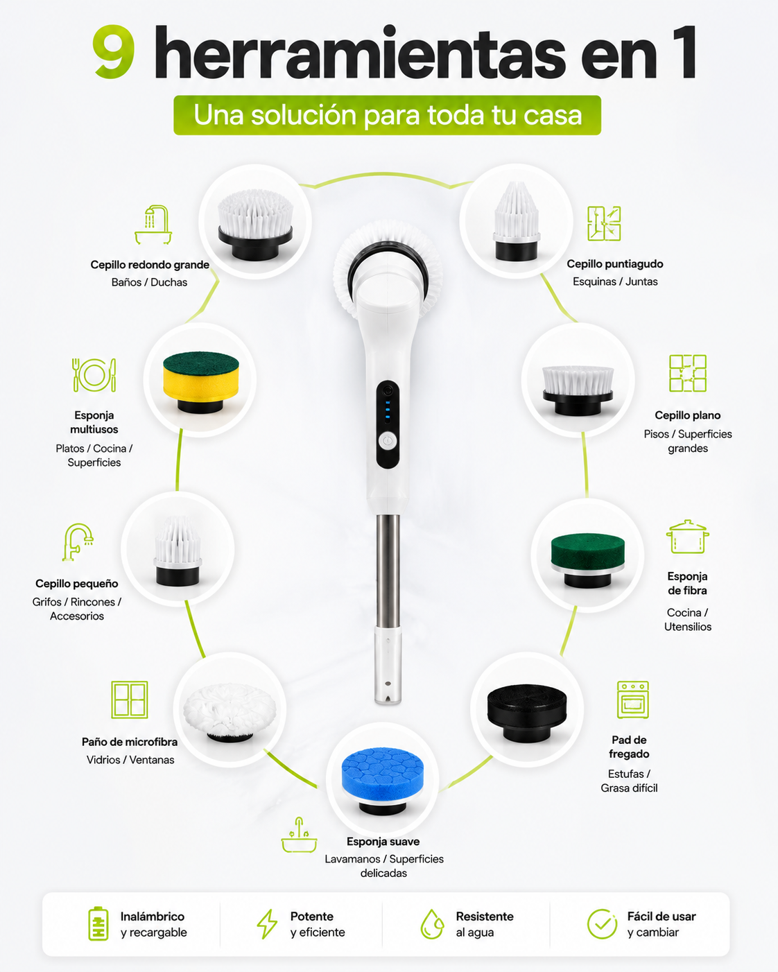 ✨ TurboScrub 360™ ✨ 🧼 Toda tu casa limpia sin esfuerzo 💪