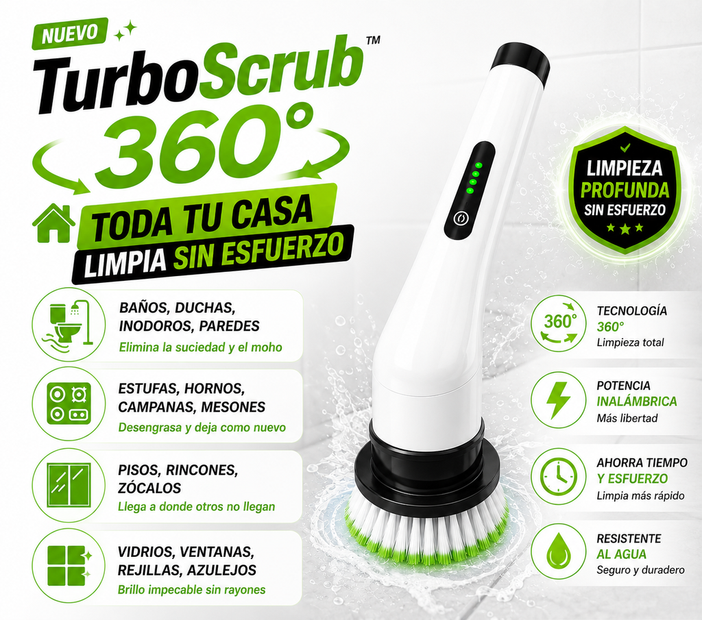 ✨ TurboScrub 360™ ✨ 🧼 Toda tu casa limpia sin esfuerzo 💪