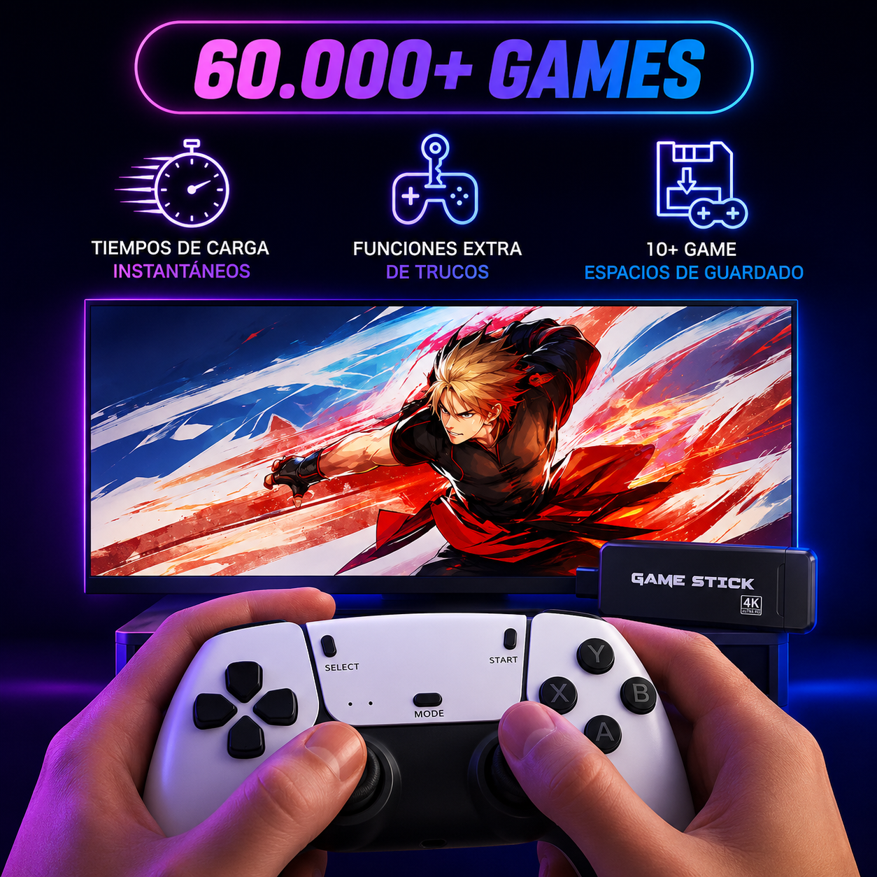 🎮 RetroPlay 4K™ 🔥 🕹️ Consola Retro con +60.000 Juegos Clásicos — Paga al Recibir⚡